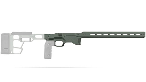 The MDT ACC Premier GEN2 Chassis offers a rock-solid platform with a compact 15" forend, V-Block bedding for accuracy, and easy installation—no gunsmith needed.